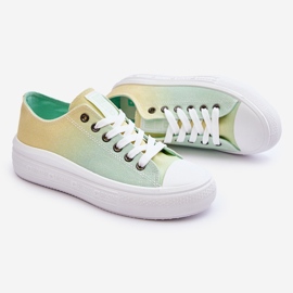 Zapatillas Bajas Plataforma Big Star LL274A186 Amarillo-Verde 6