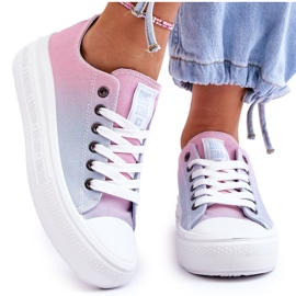 Zapatillas Bajas Plataforma Big Star LL274A187 Rosa y Azul rosado 11