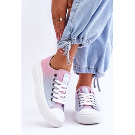 Zapatillas Bajas Plataforma Big Star LL274A187 Rosa y Azul rosado 3