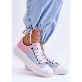 Zapatillas Bajas Plataforma Big Star LL274A187 Rosa y Azul rosado 2
