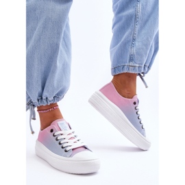 Zapatillas Bajas Plataforma Big Star LL274A187 Rosa y Azul rosado 4