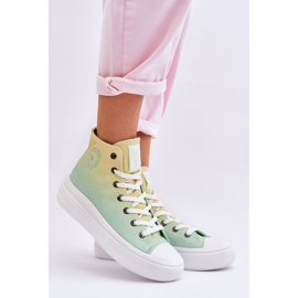 Deportivas Plataforma Alta Big Star LL274A190 Amarillo-Verde 2