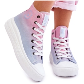 Zapatillas Altas Con Plataforma Big Star LL274A191 Rosa-Azul rosado 10
