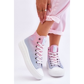 Zapatillas Altas Con Plataforma Big Star LL274A191 Rosa-Azul rosado 2