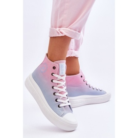 Zapatillas Altas Con Plataforma Big Star LL274A191 Rosa-Azul rosado 4