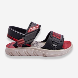 Sandalias Infantiles Grendene Kids JJ385011 Negro y Rojo 4
