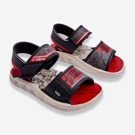 Sandalias Infantiles Grendene Kids JJ385011 Negro y Rojo 5