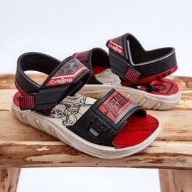 Sandalias Infantiles Grendene Kids JJ385011 Negro y Rojo 3