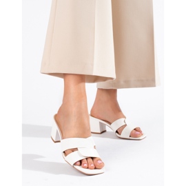 Chanclas de mujer blancas de Shelovet blanco 3