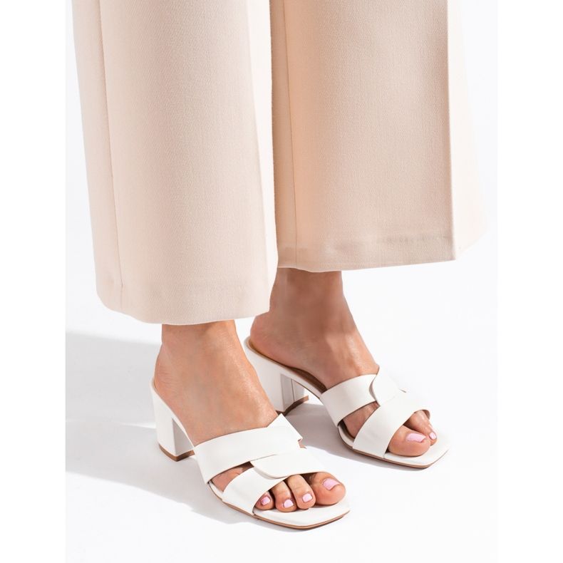 Chanclas de mujer blancas de Shelovet blanco 1