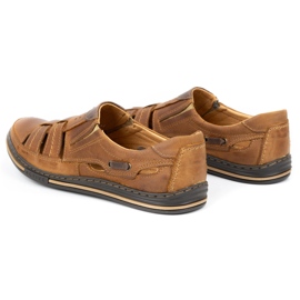 Polbut Zapatos de hombre calados 06 para verano camel naranja 6