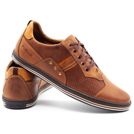 Polbut Zapatos casual de hombre 1801P camel multicolor 4