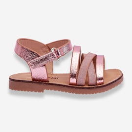 Sandalias Infantiles Con Rayas Rosa Isla rosado 1 Sandalias Infantiles Con Rayas Rosa Isla rosado 1