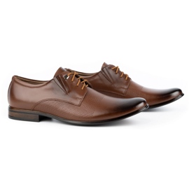 Olivier Zapatos hombre piel elegantes 302T3 marrón 2