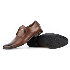 Olivier Zapatos hombre piel elegantes 302T3 marrón 3