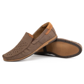 KOMODO Zapatos de hombre mocasines 876 verano marrón 3