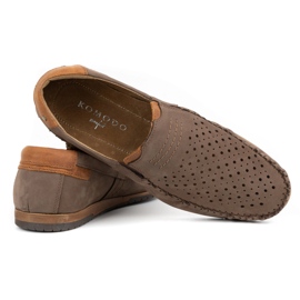 KOMODO Zapatos de hombre mocasines 876 verano marrón 4