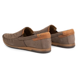 KOMODO Zapatos de hombre mocasines 876 verano marrón 5