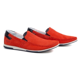 KOMODO Mocasines piel hombre 876 rojo 2