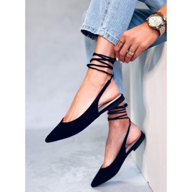 Dentoni Bailarinas negras con cordones negro 2 Dentoni Bailarinas negras con cordones negro 2