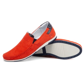 KOMODO Mocasines piel hombre 876 rojo 3