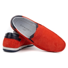 KOMODO Mocasines piel hombre 876 rojo 4