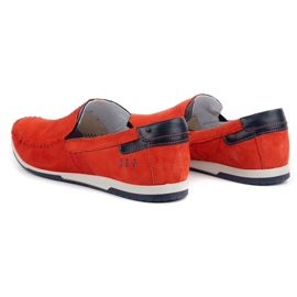 KOMODO Mocasines piel hombre 876 rojo 6