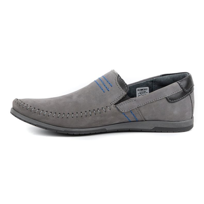 KOMODO Mocasines hombre piel 876 gris 1