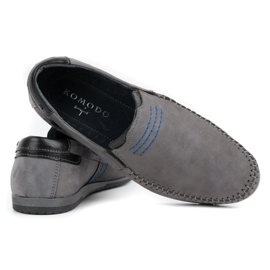 KOMODO Mocasines hombre piel 876 gris 4