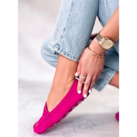 Mocasines mujer Anaya ante fucsia rosado 3
