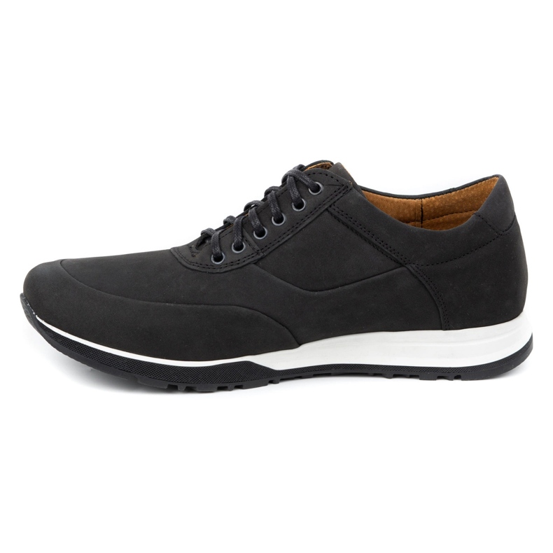 Olivier Zapato casual hombre piel 902KNT nubuck negro 1