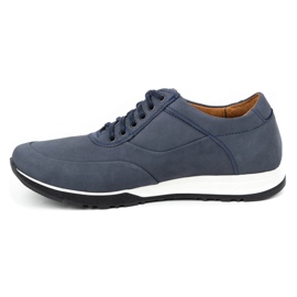 Olivier Zapato casual hombre piel 902KNT nubuck azul marino 1