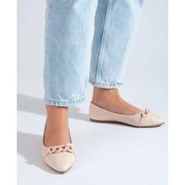 W. Potocki Bailarinas de mujer beige con cadena Potocki en punta 2 W. Potocki Bailarinas de mujer beige con cadena Potocki en punta 2