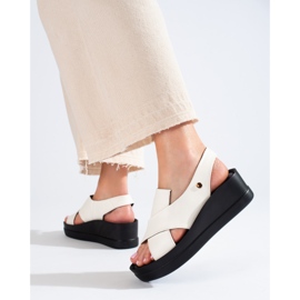 Sandalias mujer cuña Shelovet blanco 1 Sandalias mujer cuña Shelovet blanco 1