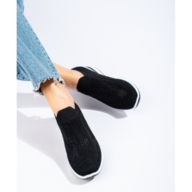 Deportivas cuña Shelovet textil negro 3