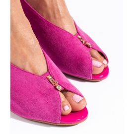 Sandalias mujer tacón Shelovet rosa rosado 3