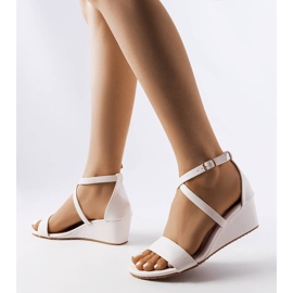 Sandalias cuña blancas Flushing blanco 1