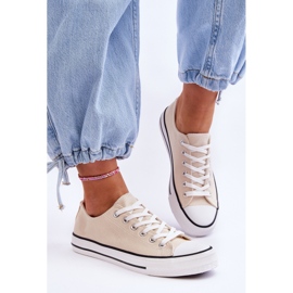 FR1 Zapatillas Clásicas Bajas De Mujer Vegas Beige Claro 3