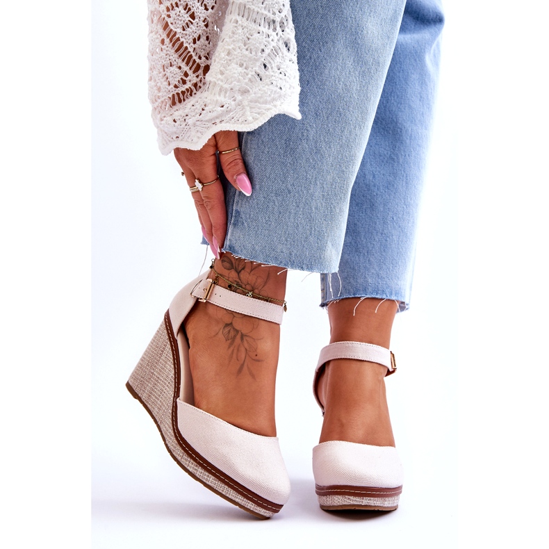 PS1 Sandalias Clásicas Mujer Cuña Beige Malani 1