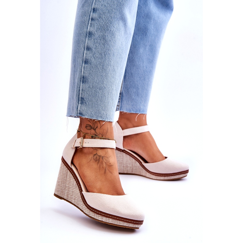 PS1 Sandalias Clásicas Mujer Cuña Beige Malani 2