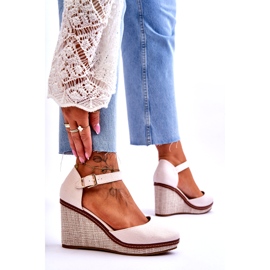 PS1 Sandalias Clásicas Mujer Cuña Beige Malani 4