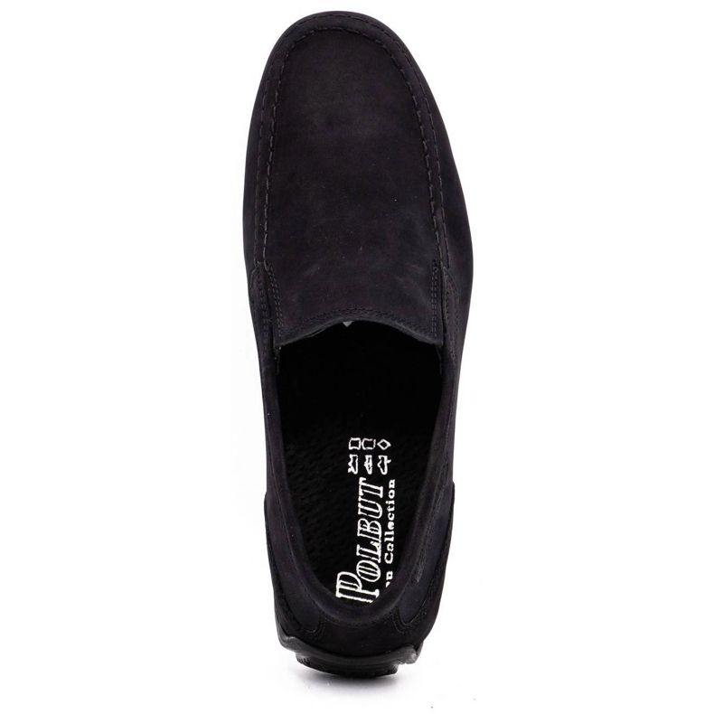 Polbut Mocasines hombre piel 2105 negro nubuck 4