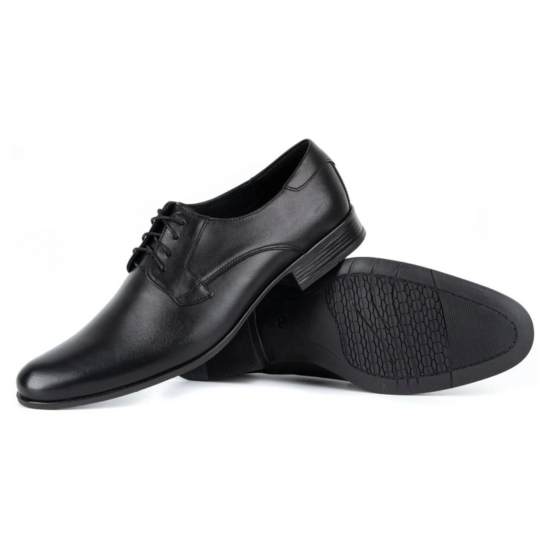 Olivier Zapatos formales de piel para hombre G6 Kb, negro 3
