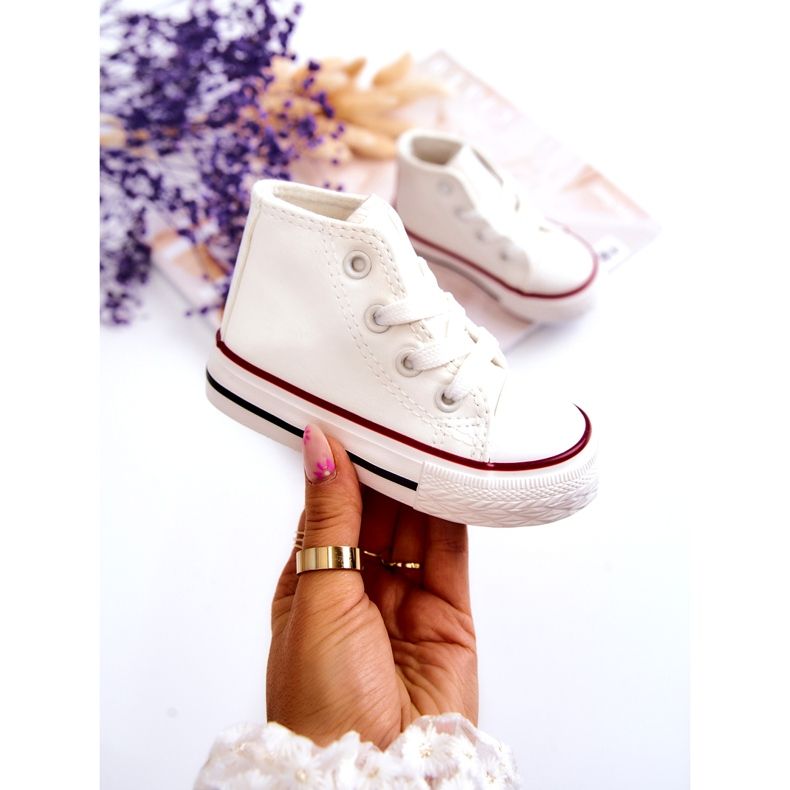 Zapatillas blancas para niños blanco 1