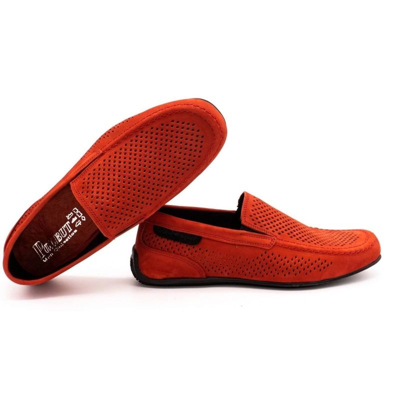 Polbut Mocasines hombre piel 2105P rojo 2 Polbut Mocasines hombre piel 2105P rojo 2