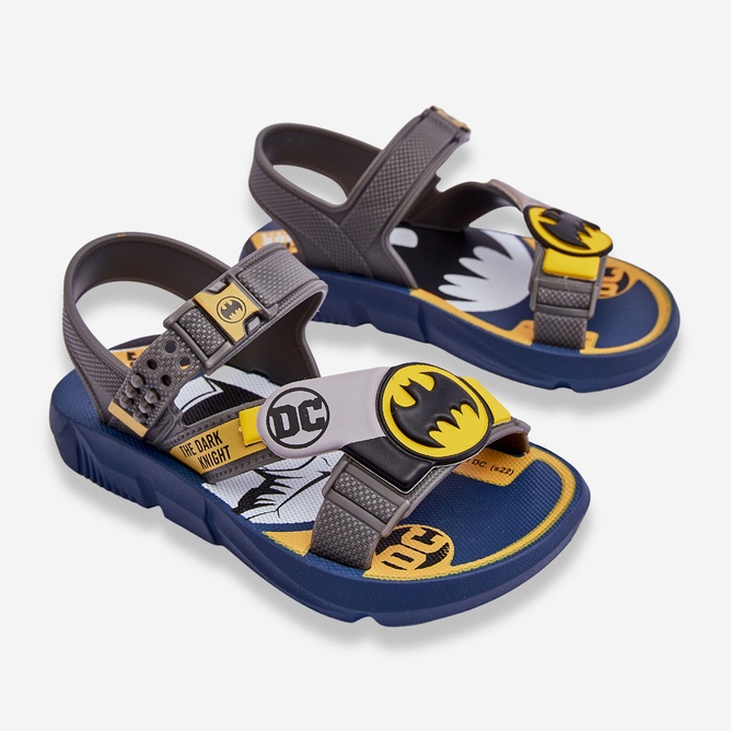 Sandalias Infantiles Batman Grendene Kids JJ385049 Gris 1