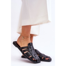 WS1 Pantuflas de Mujer Rayas Reyna Negras negro 4