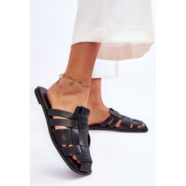 WS1 Pantuflas de Mujer Rayas Reyna Negras negro 5