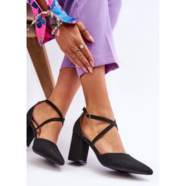 WS1 Bombas brillantes de moda en el talón negro de la galaxia 5