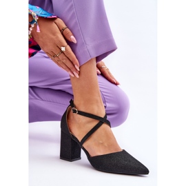 WS1 Bombas brillantes de moda en el talón negro de la galaxia 4